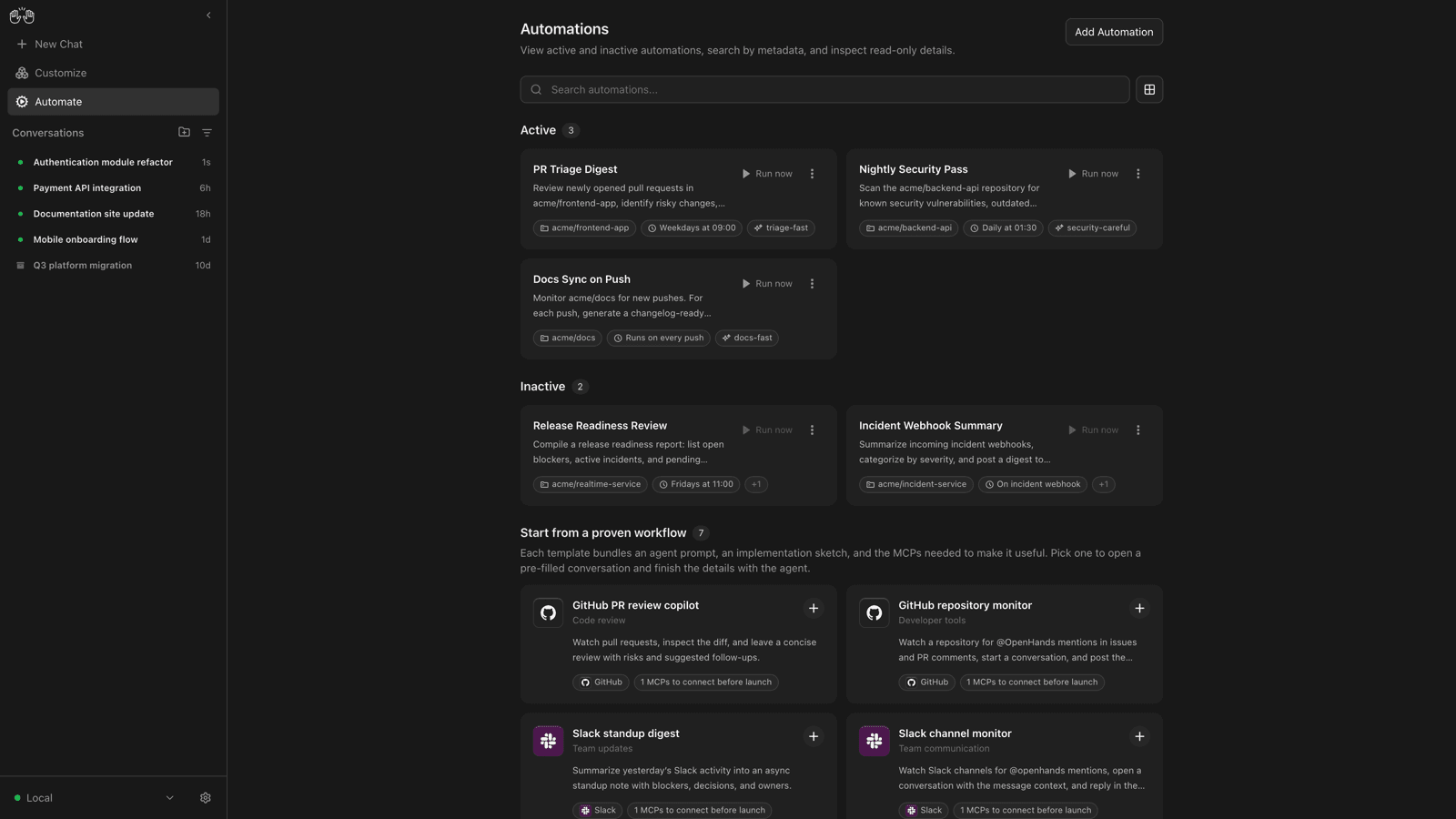 OpenHands Agent Canvas : vos agents de code auto-hébergés